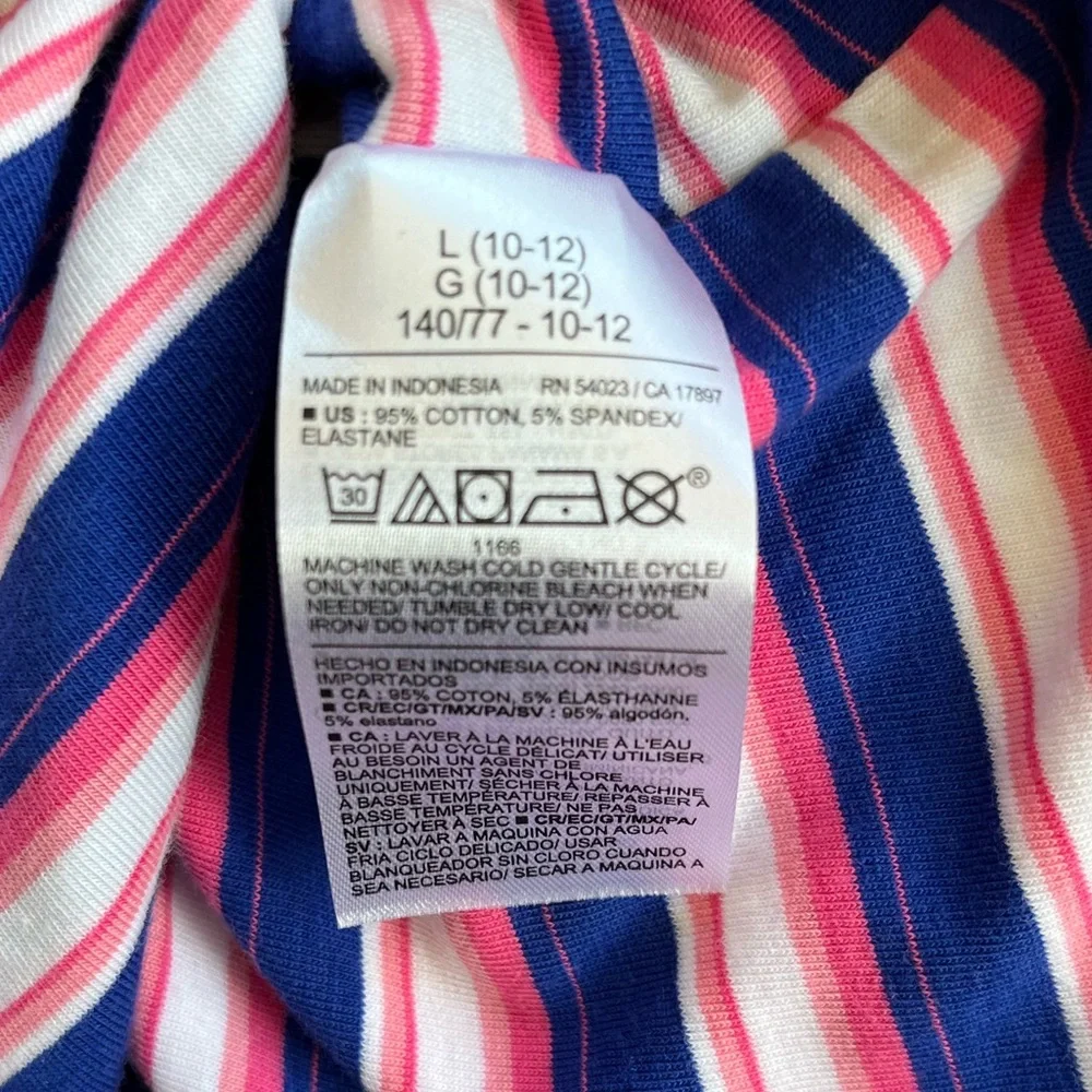 Old Navy Jersey Halter Top for Girls Blue Stripe Y2K Size Large